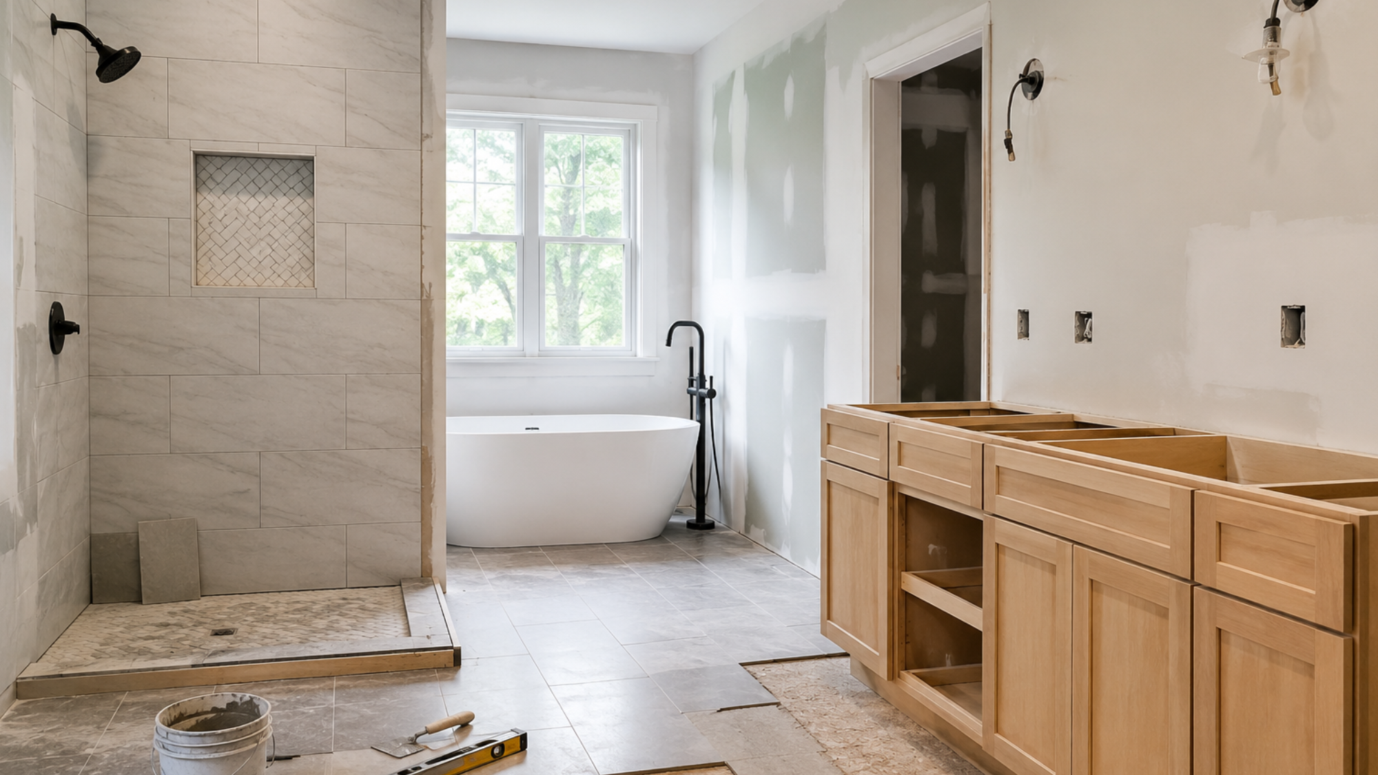 bathroom being renovated